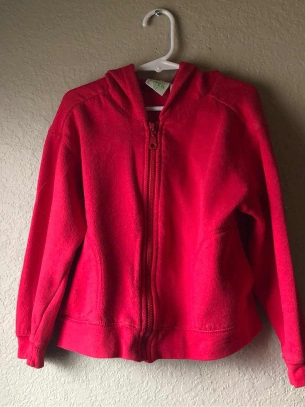 Circo Jacket Girls Y2K Red Fleece Zip Up Casual Hoodie Jacket Coat Sz Small 6/6X